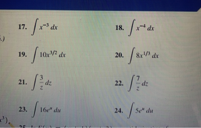 Solved A In Problems 9–24. find each indefinite integral. | Chegg.com