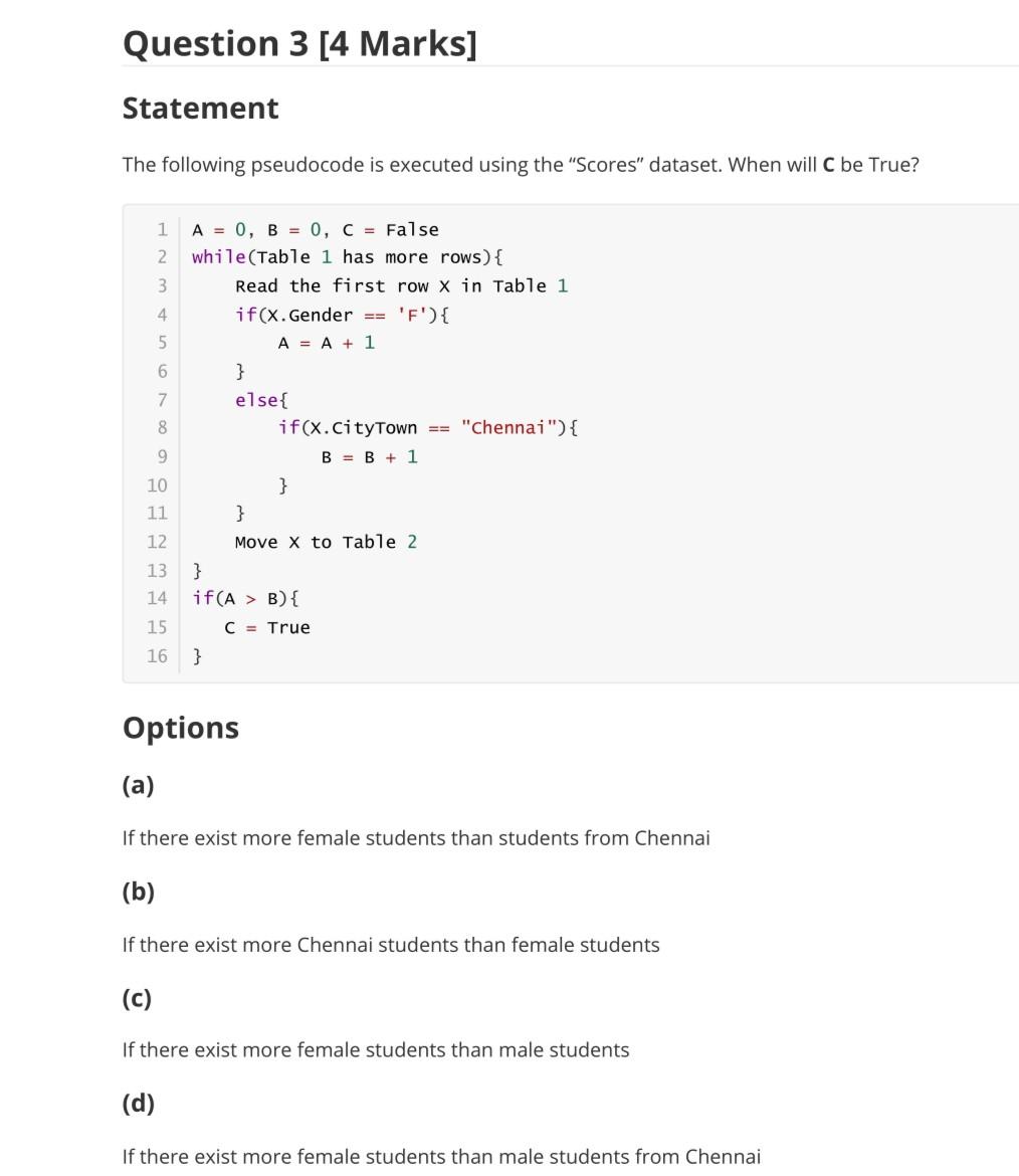 Solved Statement The Following Pseudocode Is Executed Using | Chegg.com