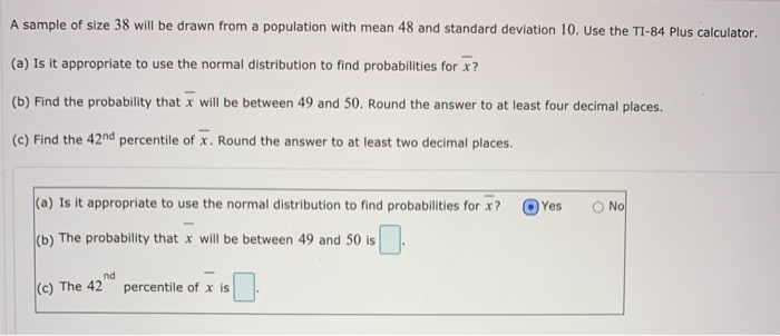 Solved A sample of size 38 will be from a population