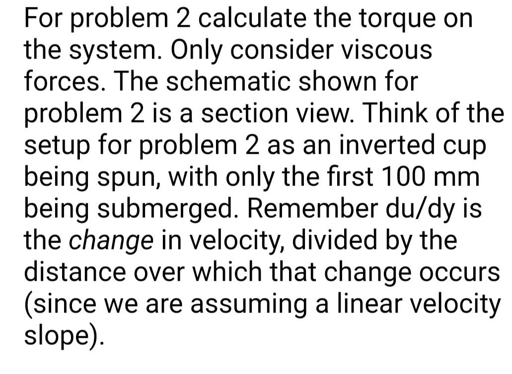 Solved For problem 2 calculate the torque on the system. | Chegg.com