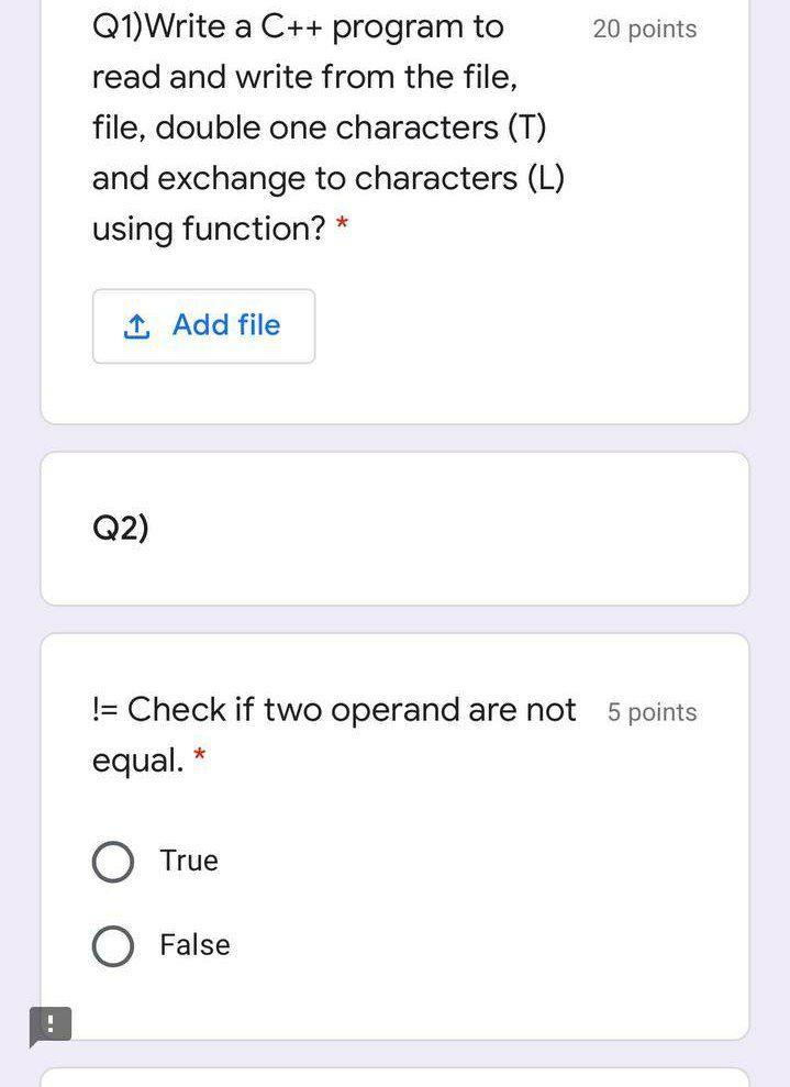 Solved 20 points Q1) Write a C++ program to read and write | Chegg.com