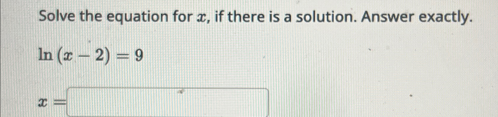 Solved Solve the equation for x, ﻿if there is a solution. | Chegg.com