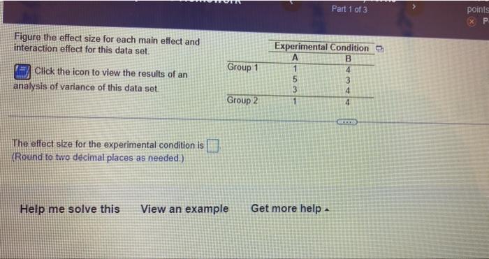Solved Figure the effect size for each main effect and | Chegg.com