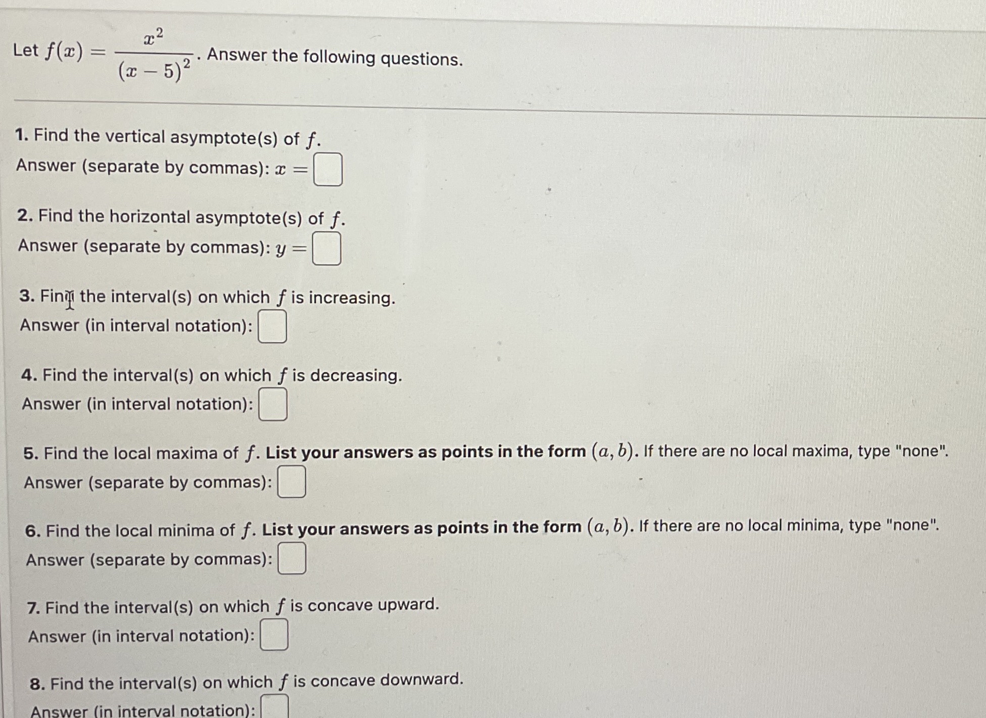 Solved Let F x x2 x 5 2 Answer The Following Chegg