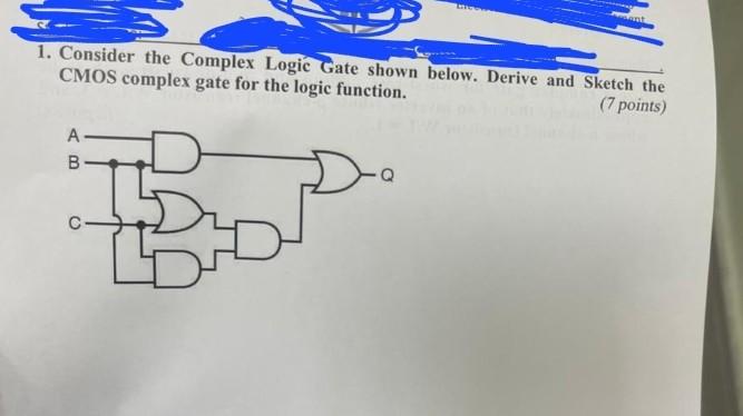 Solved 1. Consider the Complex Logic Gate shown below. | Chegg.com