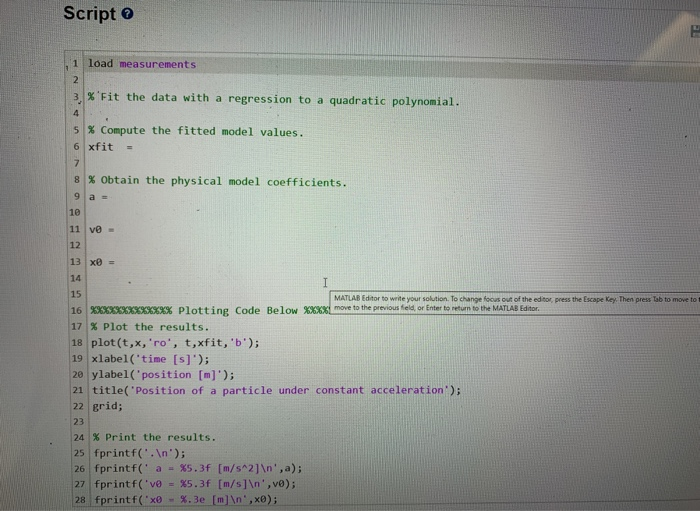 Solved can someone help me complete this code in Matlab | Chegg.com