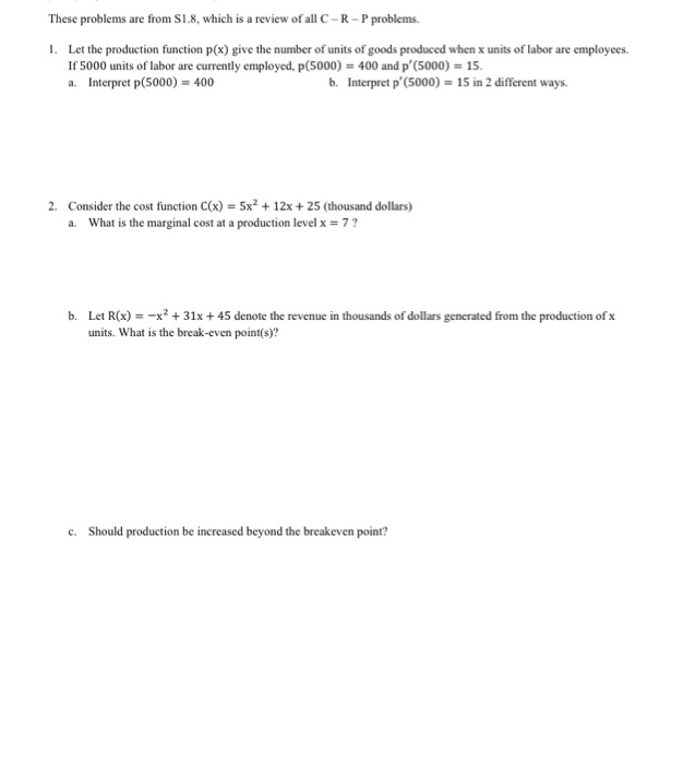 Solved These problems are from S1.8, which is a review of | Chegg.com