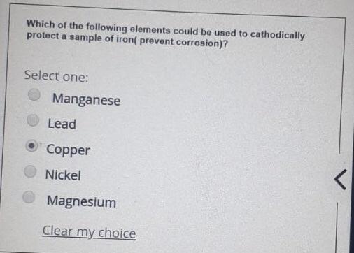 Solved Which of the following elements could be used to | Chegg.com