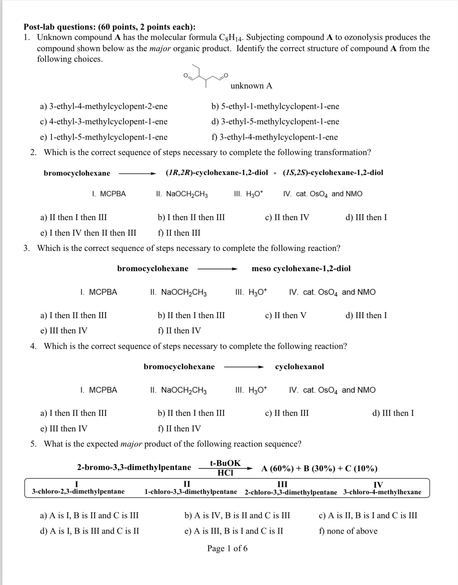 Solved Unknown compound A has the molecular formula C8H14. | Chegg.com