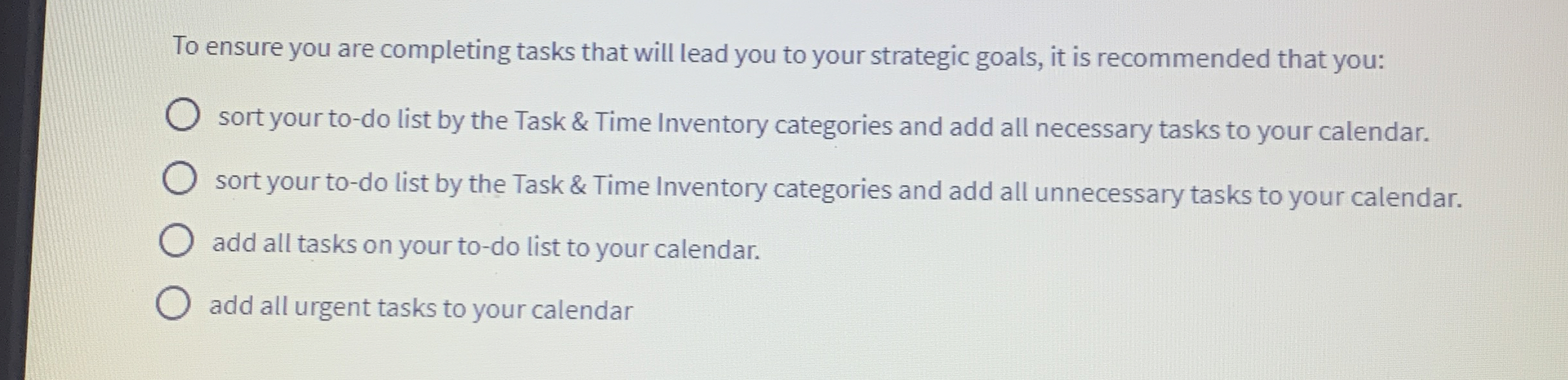 Solved To ensure you are completing tasks that will lead you | Chegg.com