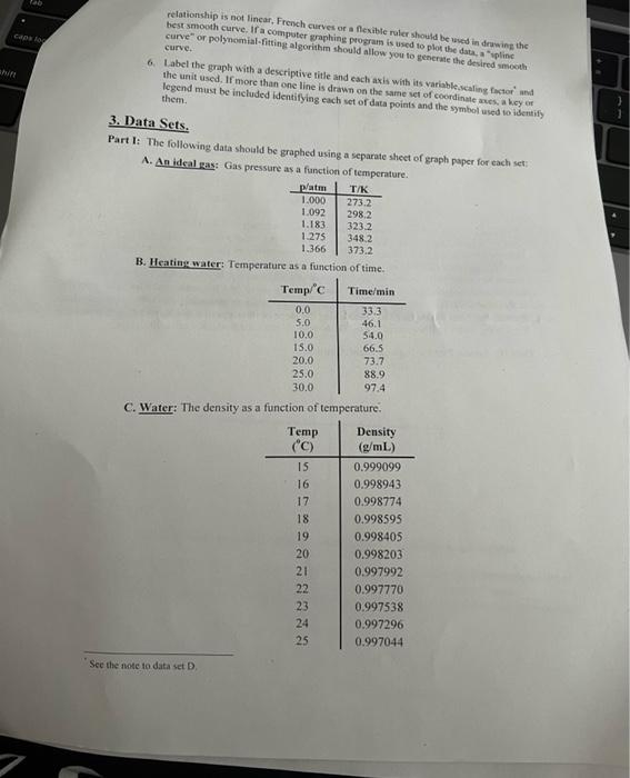 Solved please complete parts 1 and 2 of the data sets. i | Chegg.com