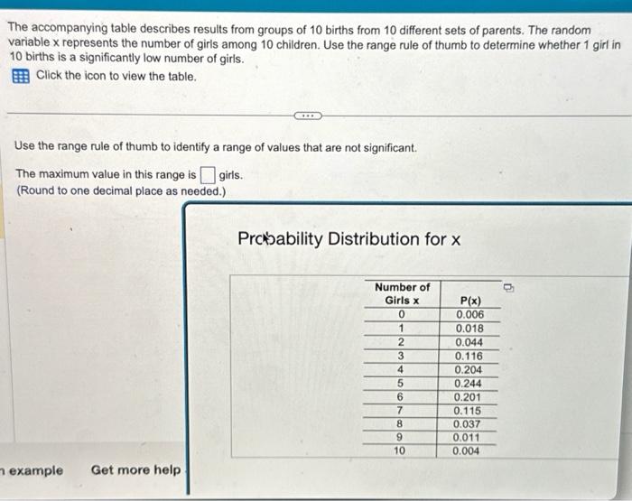 Solved The accompanying table describes results from groups | Chegg.com