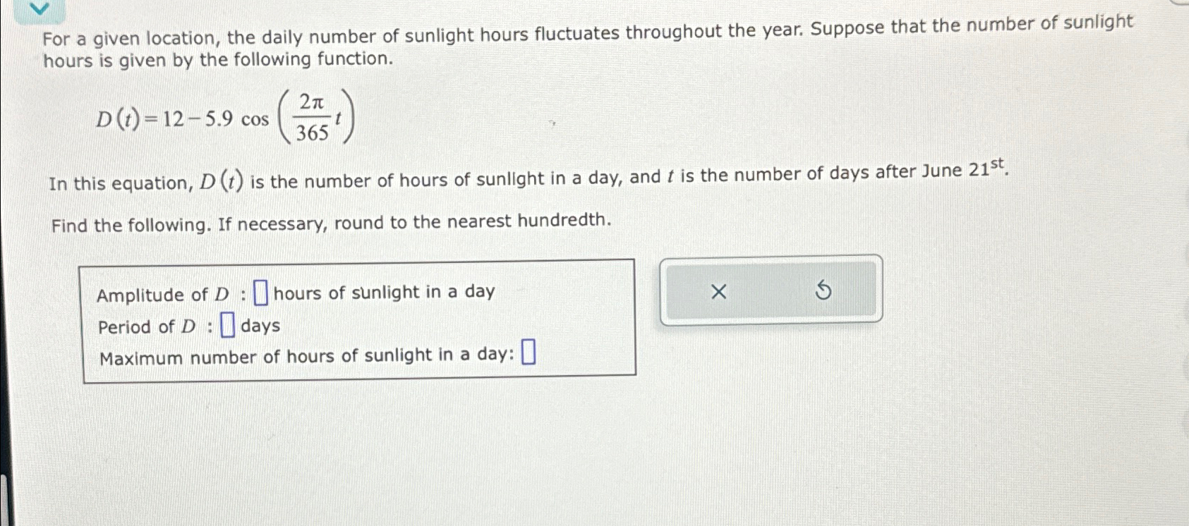 solved-for-a-given-location-the-daily-number-of-sunlight-chegg