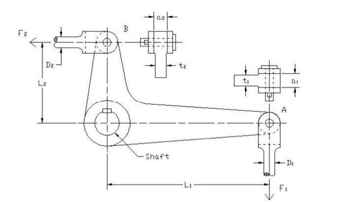 Solved Design a bell crank, similar to the one shown, to | Chegg.com
