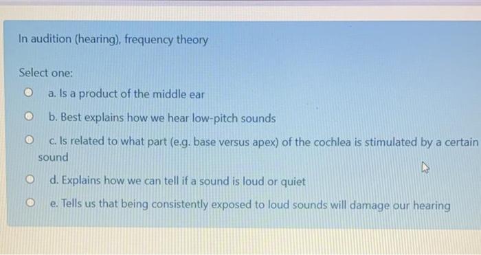 frequency theory of hearing
