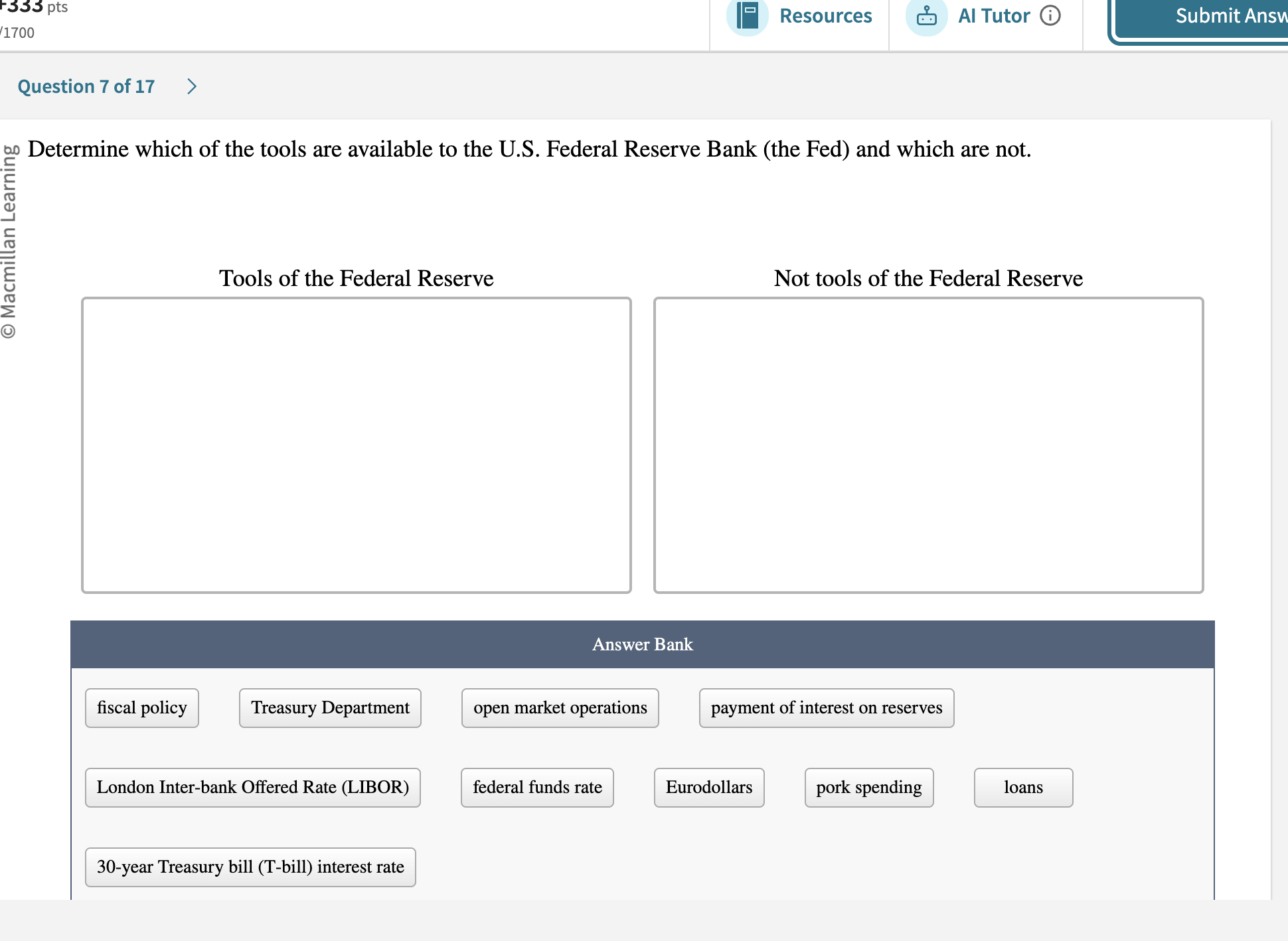 Solved Question 7 ﻿of 17bo Determine which of the tools are | Chegg.com