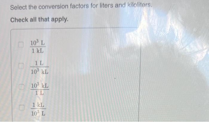 Solved Select the conversion factors for picograms and | Chegg.com