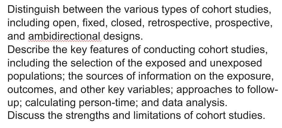 Solved Distinguish between the various types of cohort Chegg