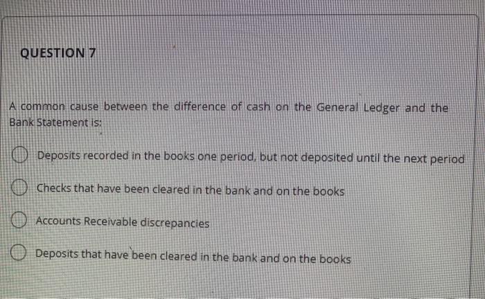 Solved QUESTION 7 A common cause between the difference of | Chegg.com