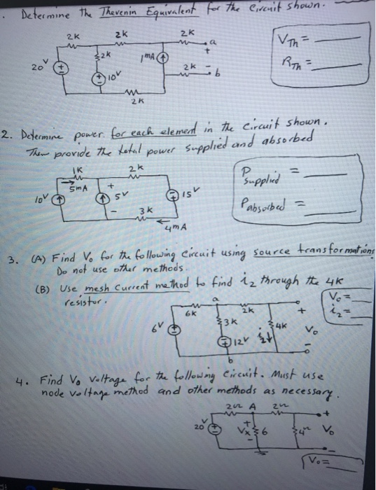 Solved Determine The Equivalent For The Circuit Shown. | Chegg.com