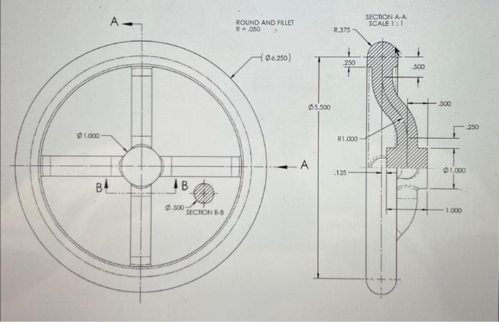 Solved Create A SolidWorks Model Of The Object Shown In The | Chegg.com