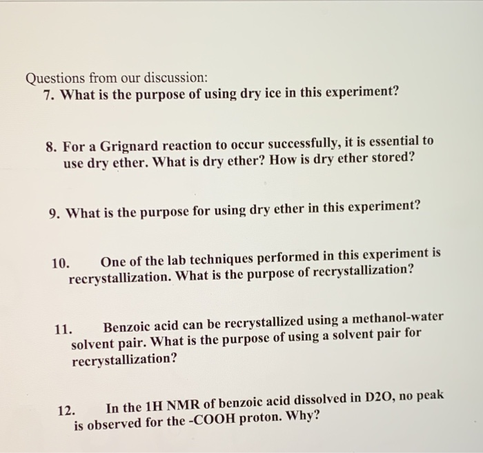 Solved Questions from our discussion 7. What is the purpose