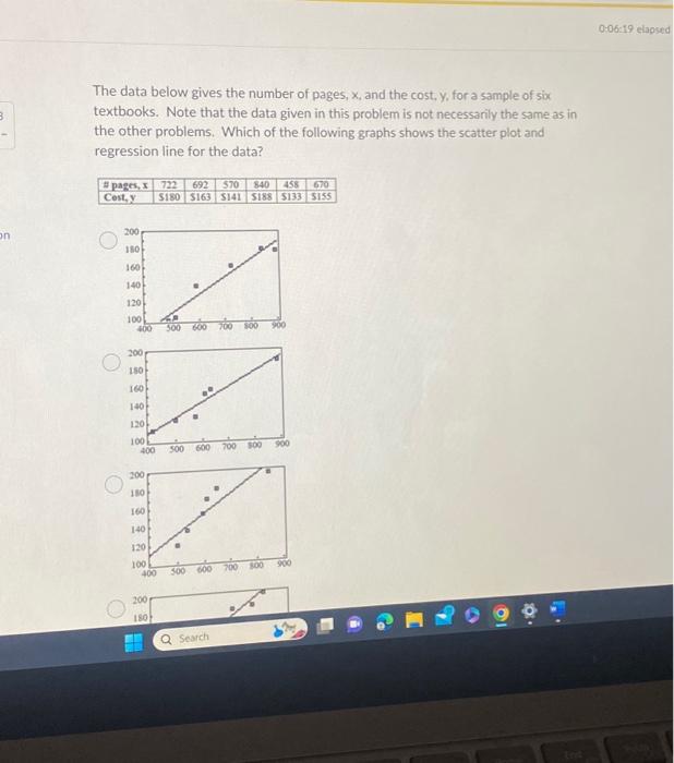 Solved The data below gives the number of pages, x, and the | Chegg.com