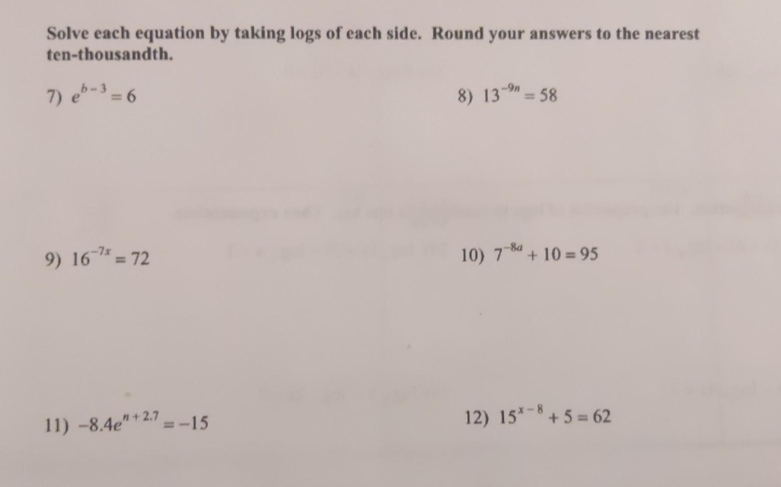 Solved help with 7-12 | Chegg.com