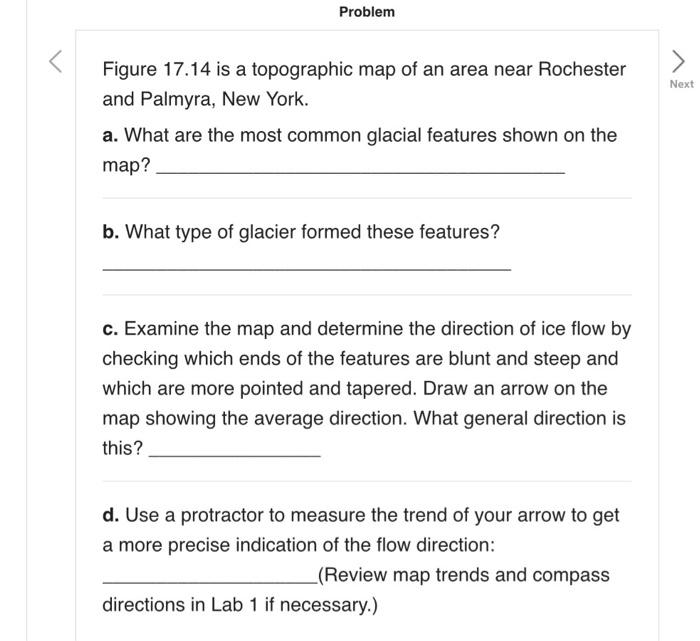 Solved Problem Next Figure 17.14 is a topographic map of an | Chegg.com