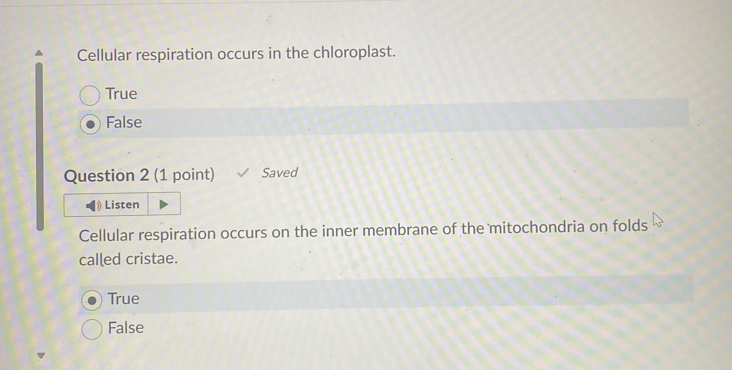 Solved Cellular respiration occurs in the | Chegg.com