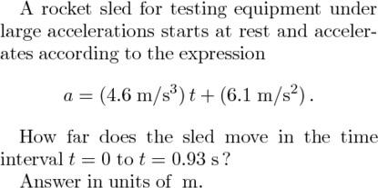 Solved A rocket sled for testing equipment under large Chegg