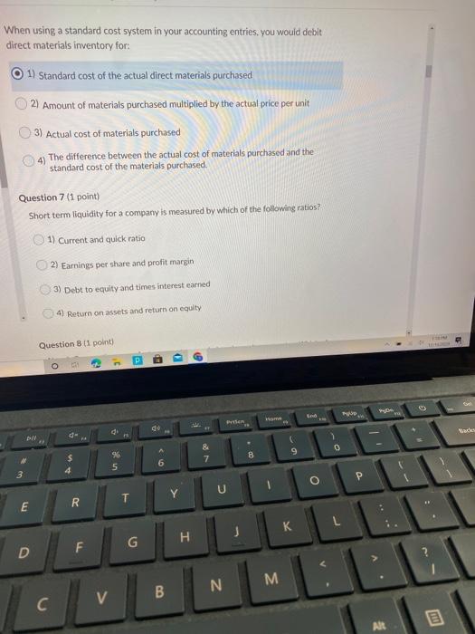 Solved When using a standard cost system in your accounting