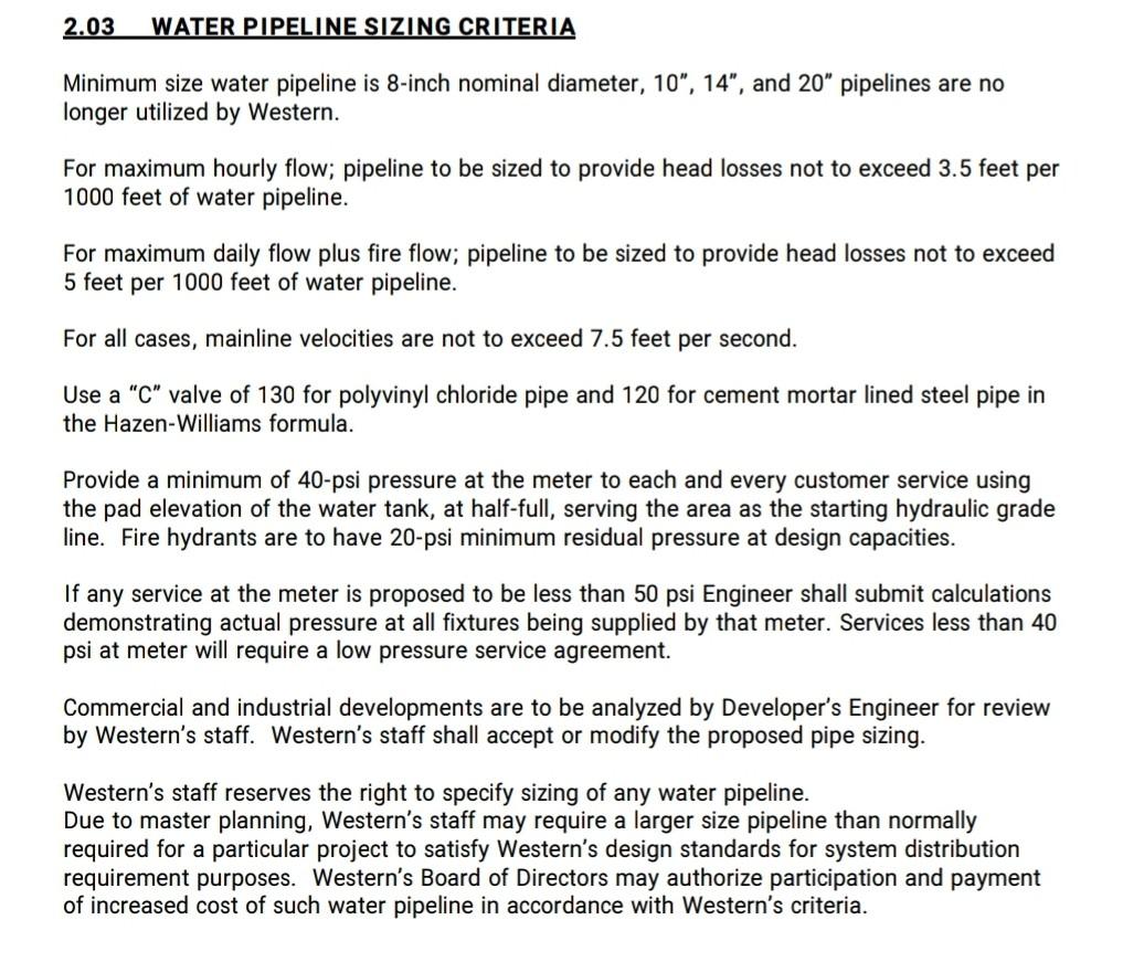 design-a-water-transmission-main-to-service-a-new-chegg
