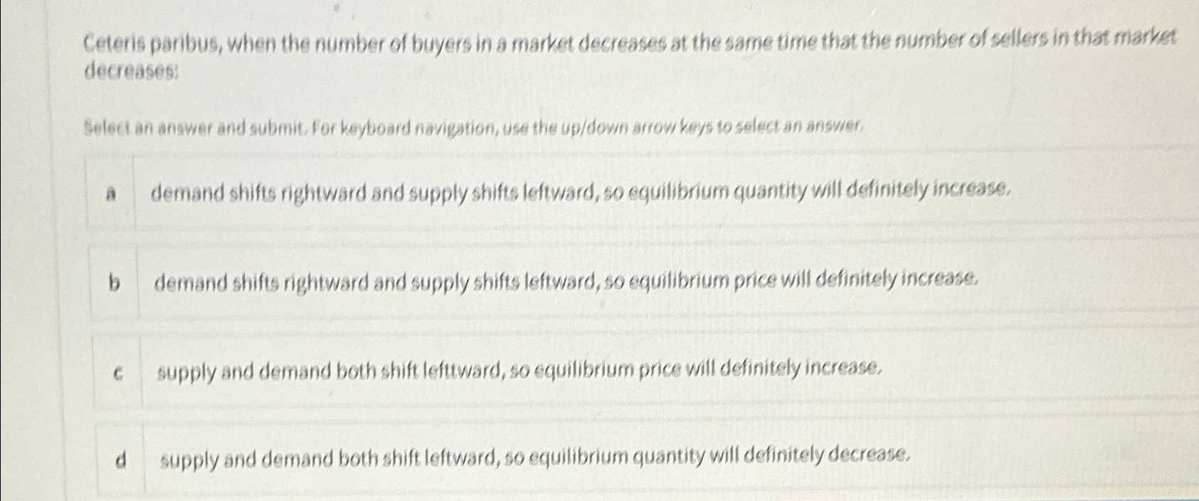 Solved Ceteris paribus, when the number of buyers in a | Chegg.com