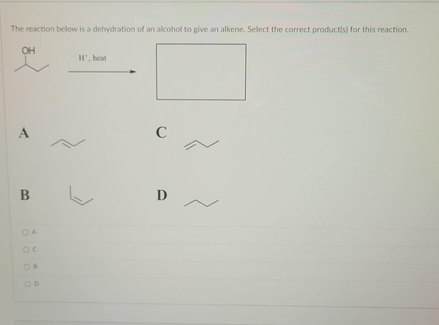 dehydration of alcohol experiment