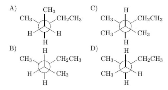 Solved What is the highest energy conformation of | Chegg.com