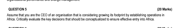 Solved QUESTION 5(20 ﻿Marks)Assume that you are the CEO of | Chegg.com