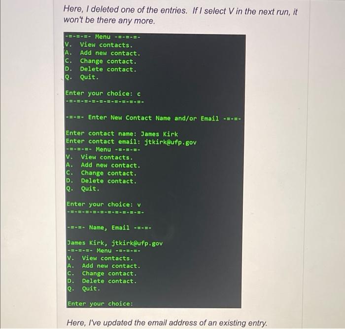 Solved Write a program that keeps rumes and email address in | Chegg.com