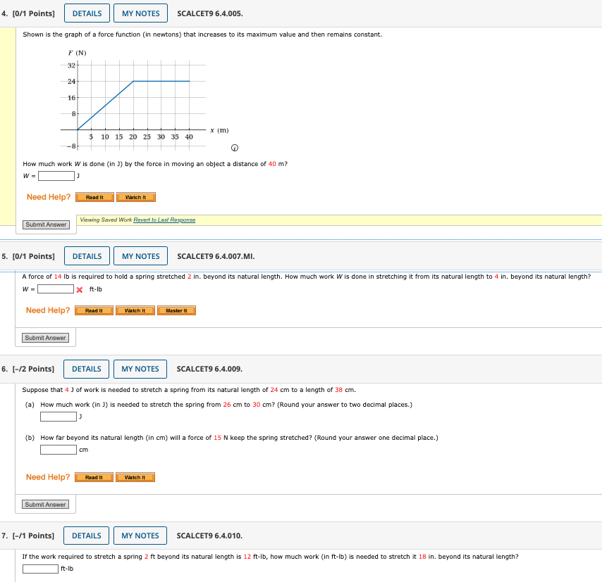 Solved [0/1 ﻿Points]SCALCET9 6.4.005.Shown is the graph of a | Chegg.com