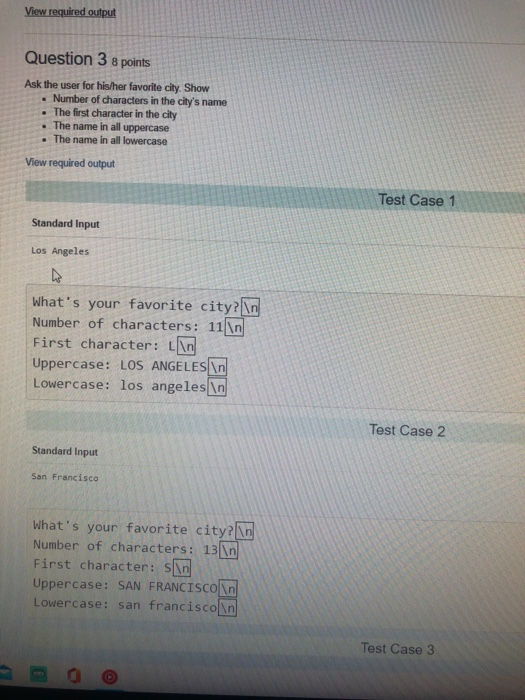 Solved Turn in Question 1 5 points Write a program which | Chegg.com