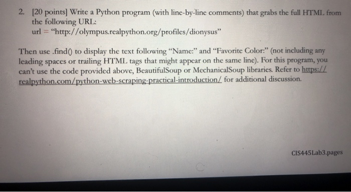 Solved 2. [20 points) Write a Python program (with | Chegg.com