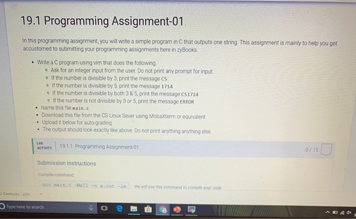 programming assignment writing a unit test