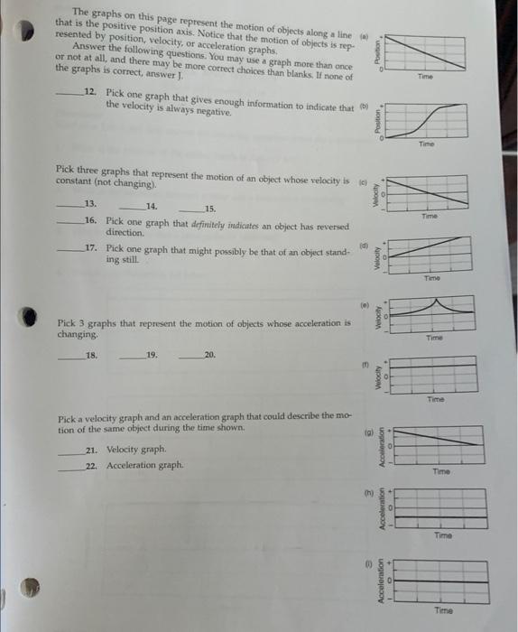 Solved the graph b cornet, acivin 1 12. Pick one wheph that | Chegg.com