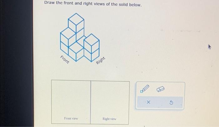 Solved Draw the front and right views of the solid below. | Chegg.com