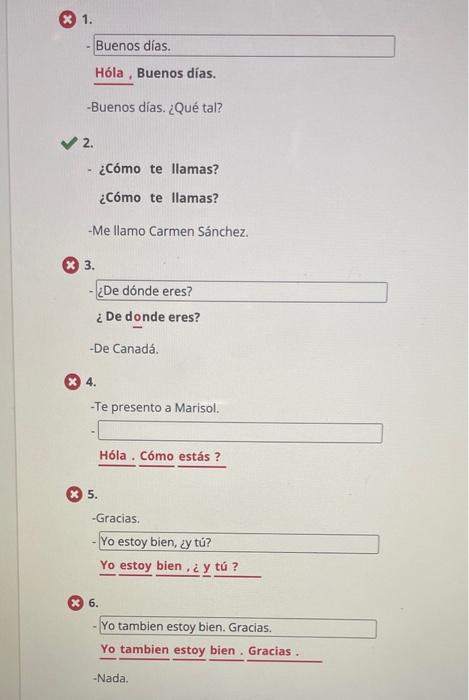 This is for a spanish class. There was no option for | Chegg.com