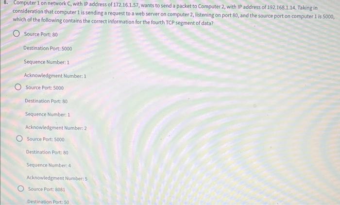 Solved Use the following scenario to answer the 10 questions | Chegg.com