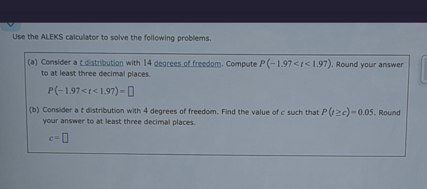 Aleks Problem Solver Solved Use the ALEKS calculator to solve the following | Chegg.com
