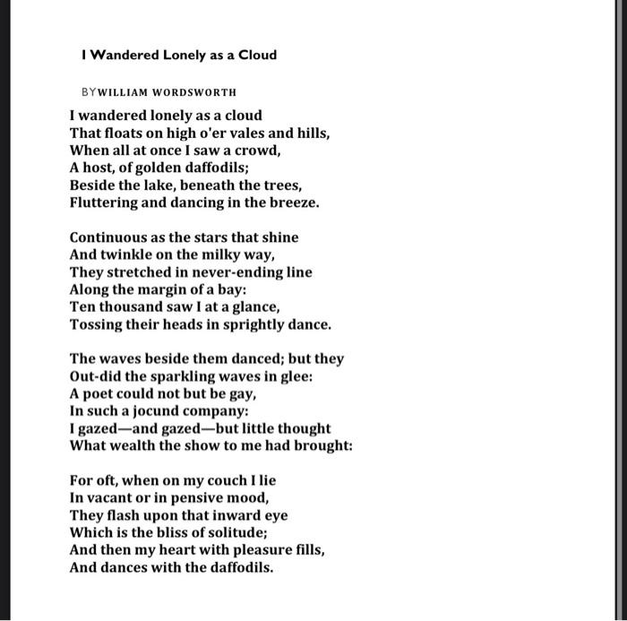 Poetry Write a literary composition in approximately | Chegg.com
