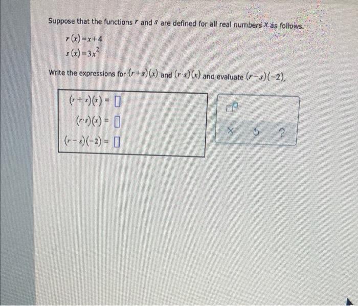 Solved Suppose (x) -368-1, Find two functions and such that | Chegg.com