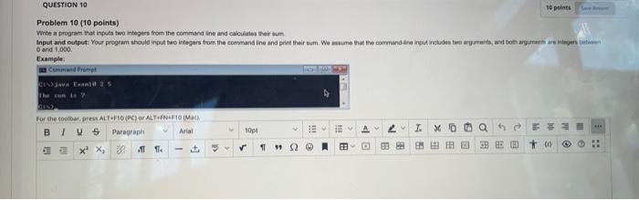 Solved QUESTION 10 10 points Problem 10 (10 points) Write a | Chegg.com